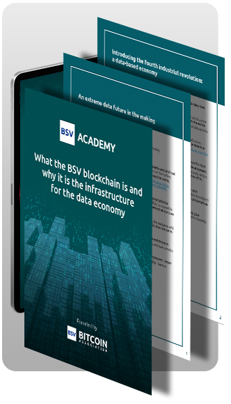 What the BSV blockchain is and why it is the infrastructure for the data economy ebook banner