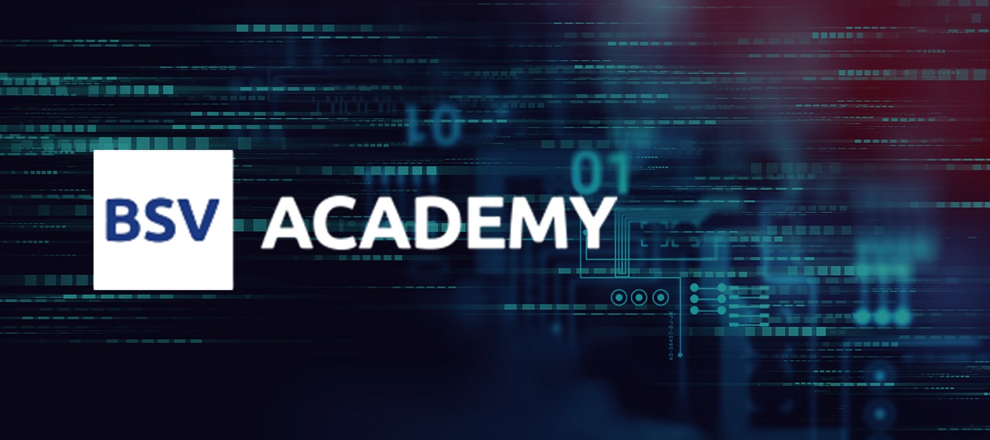 BSV Academy Logo in Blockchain Background